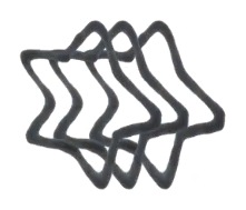 A doodle of overlapping stars